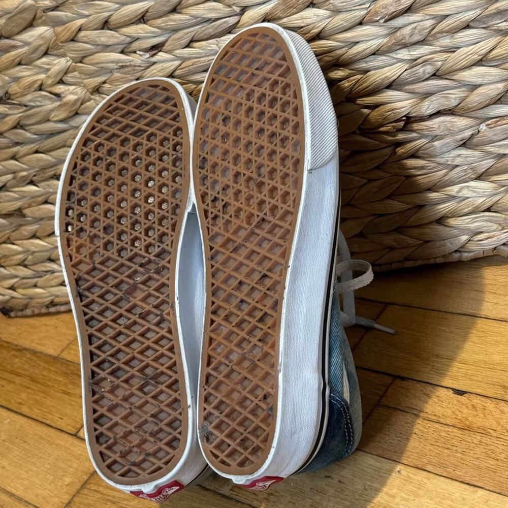 Vans Old‎ Skool Denim Blue Wash Canvas Skate Shoes Sneakers Womens 9 - Picture 8 of 8